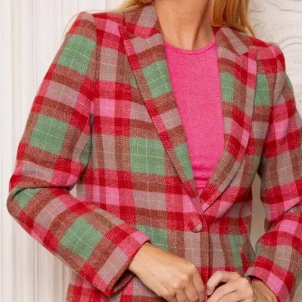 Ivy City Co Everly Plaid Wool Blend Coat NWT